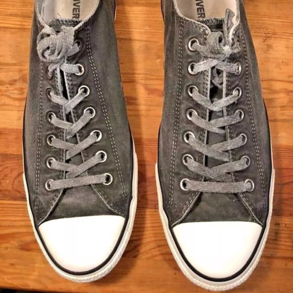 Converse Low top black canvas shoes size 13